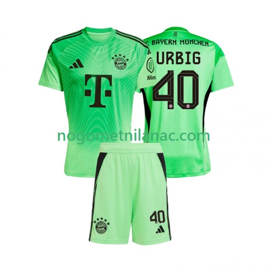 Golmanski Dres - Dres FC Bayern München Jonas Urbig 40 Domaći 2025-2026 Kratkih Rukava - Dječji