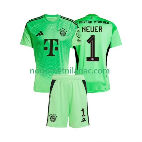 Golmanski Dres - Dres FC Bayern München Manuel Neuer 1 Domaći 2025-2026 Kratkih Rukava - Dječji