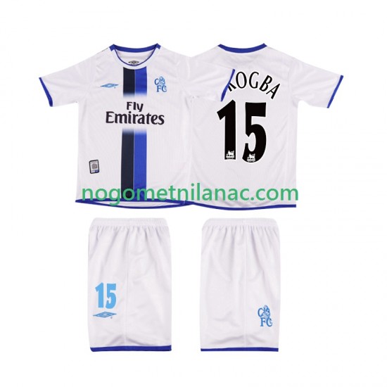 Dres Chelsea DROGBA 15 2003 Retro Gostujući Kratkih Rukava - Dječji