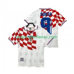 Dres Hrvatska BSUKER 9 Retro Domaći 1998 Kratkih Rukava - Muški Dres Hrvatska BSUKER 9 Retro Domaći 1998 Kratkih Rukava - Muški