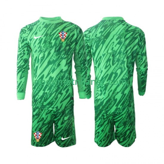 Golmanski Dres - Dres Hrvatska Gostujući 2024 Dugim Rukavima - Dječji