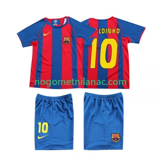 Dres FC Barcelona RONALDINHO 10 Retro Domaći 2004 Kratkih Rukava - Dječji