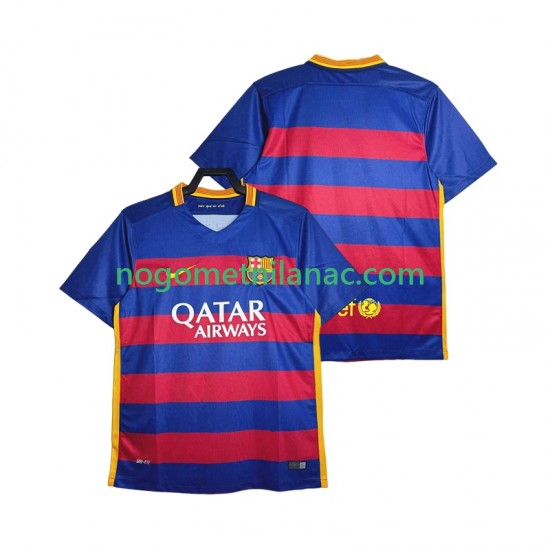 Dres FC Barcelona 2015-2016 Retro Domaći Kratkih Rukava - Muški