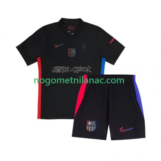 Dres FC Barcelona TRAVIS SCOTT Gostujući 2024-2025 Kratkih Rukava - Dječji