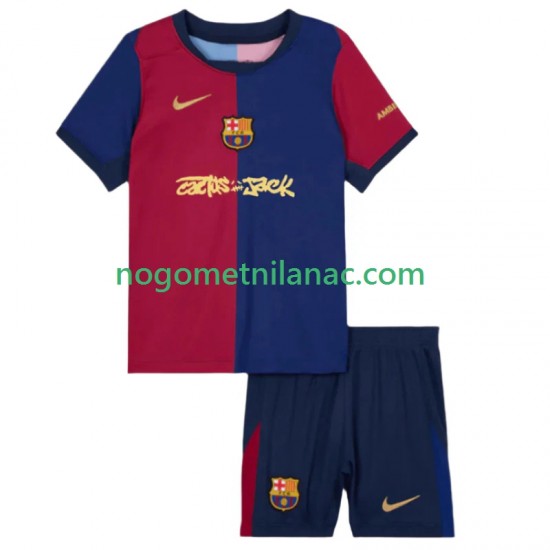 Dres FC Barcelona TRAVIS SCOTT Domaći 2024-2025 Kratkih Rukava - Dječji
