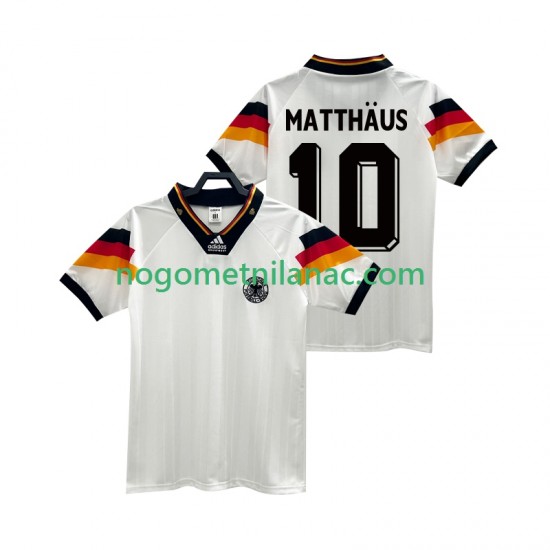Dres Njemačka MATTHAUS 10 1992 Retro Domaći Kratkih Rukava - Muški