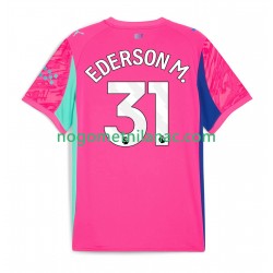 Golmanski Dres - Dres Manchester City Ederson Moraes 31 Gostujući 2025-2026 Kratkih Rukava - Muški
