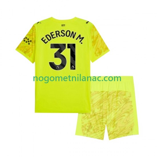 Golmanski Dres - Dres Manchester City Ederson Moraes 31 Treći 2025-2026 Kratkih Rukava - Dječji