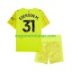Golmanski Dres - Dres Manchester City Ederson Moraes 31 Treći 2025-2026 Kratkih Rukava - Dječji