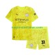 Golmanski Dres - Dres Manchester City Ederson Moraes 31 Treći 2025-2026 Kratkih Rukava - Dječji