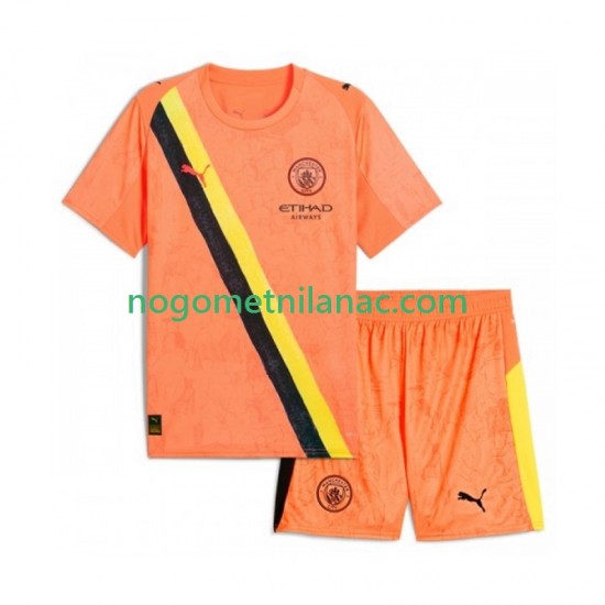 Golmanski Dres - Dres Manchester City UPER Kids Domaći 2025-2026 Kratkih Rukava - Dječji