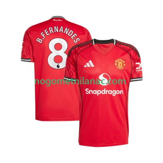 Dres Manchester United Bruno Fernandes 8 Domaći 2025-2026 Kratkih Rukava - Muški