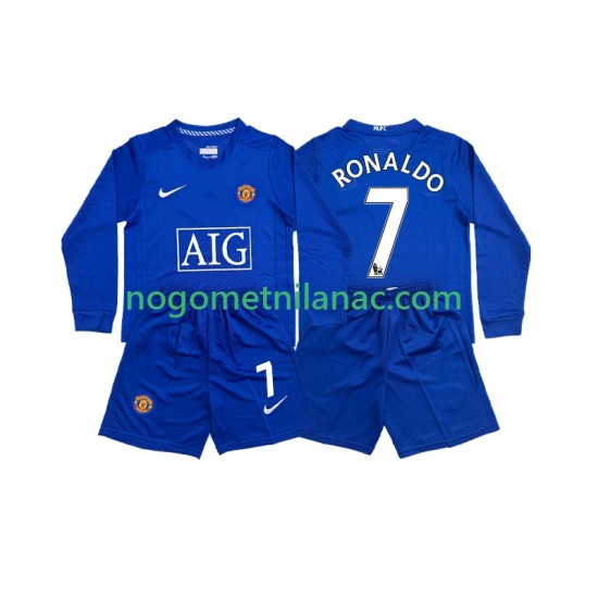 Dres Manchester United Cristiano Ronaldo 7 Retro Gostujući 2008 Dugim Rukavima - Dječji