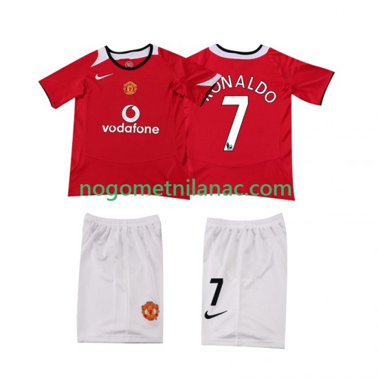 Dres Manchester United Cristiano Ronaldo 7 Retro Domaći 2004 2006 Kratkih Rukava - Dječji
