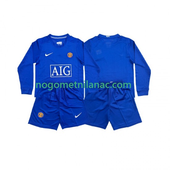 Dres Manchester United Retro Gostujući 2008 Dugim Rukavima - Dječji