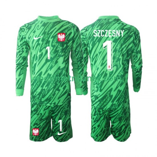 Golmanski Dres - Dres Poljska Szczesny 1 Treći 2024 Dugim Rukavima - Dječji