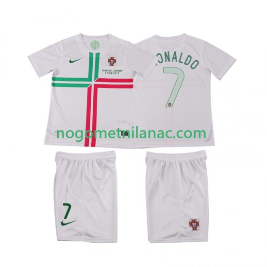 Dres Portugal Cristiano Ronaldo 7 2012 Retro Gostujući Kratkih Rukava - Dječji