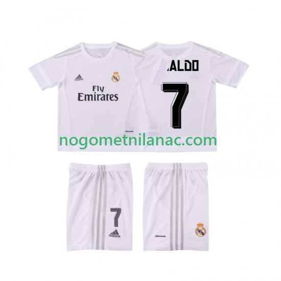 Dres Real Madrid Cristiano Ronaldo 7 2015 2016 Retro Domaći Kratkih Rukava - Dječji