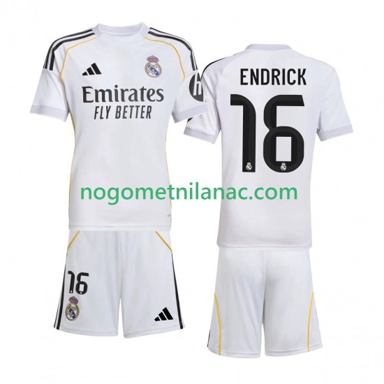 Dres Real Madrid Endrick 16 Domaći 2025-2026 Kratkih Rukava - Dječji