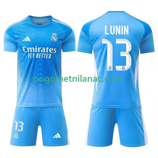 Golmanski Dres - Dres Real Madrid Andriy Lunin 13 Domaći 2025-2026 Kratkih Rukava - Dječji Golmanski Dres - Dres Real Madrid Andriy Lunin 13 Domaći 2025-2026 Kratkih Rukava - Dječji