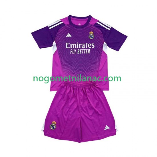Golmanski Dres - Dres Real Madrid Gostujući 2025-2026 Kratkih Rukava - Dječji