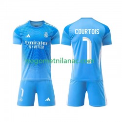 Golmanski Dres - Dres Real Madrid Thibaut Courtois 1 Domaći 2025-2026 Kratkih Rukava - Dječji