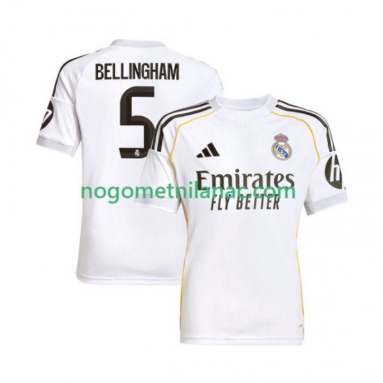 Dres Real Madrid Jude Bellingham 5 Domaći 2025-2026 Kratkih Rukava - Muški