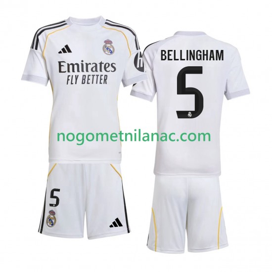 Dres Real Madrid Jude Bellingham 5 Domaći 2025-2026 Kratkih Rukava - Dječji