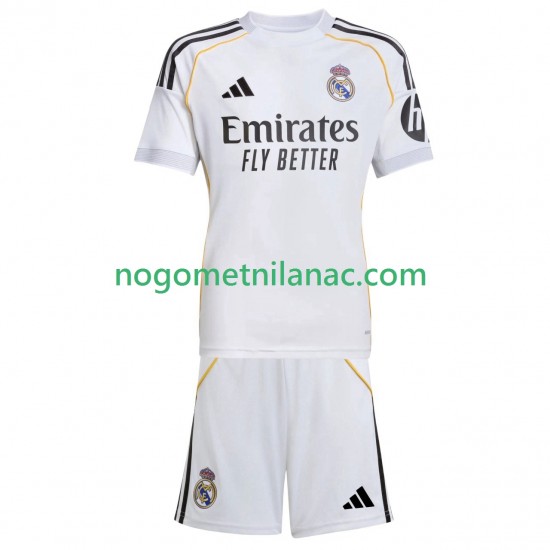 Dres Real Madrid Domaći 2025-2026 Kratkih Rukava - Dječji