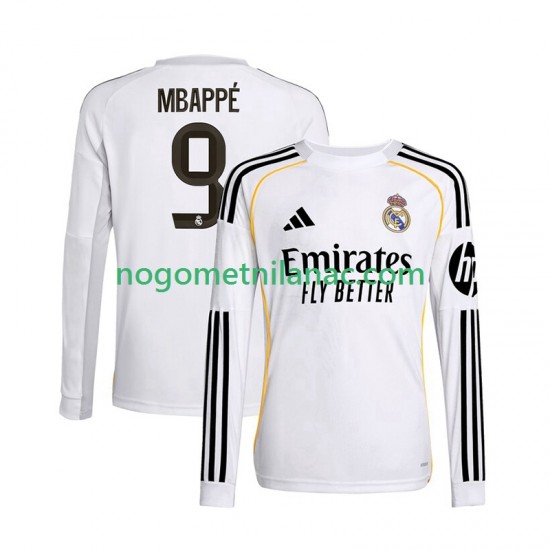 Dres Real Madrid Mbappé Kylian 9 Domaći 2025-2026 Dugim Rukavima - Muški