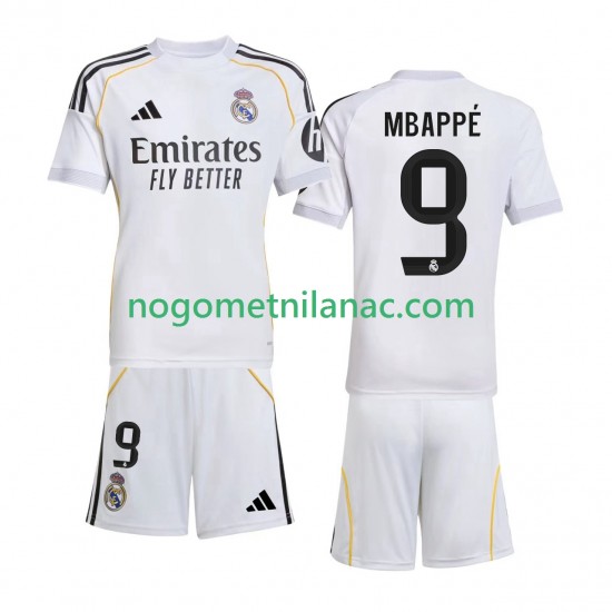 Dres Real Madrid Mbappé Kylian 9 Domaći 2025-2026 Kratkih Rukava - Dječji