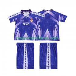 Dres Real Madrid 1996-1997 Retro Gostujući Kratkih Rukava - Dječji