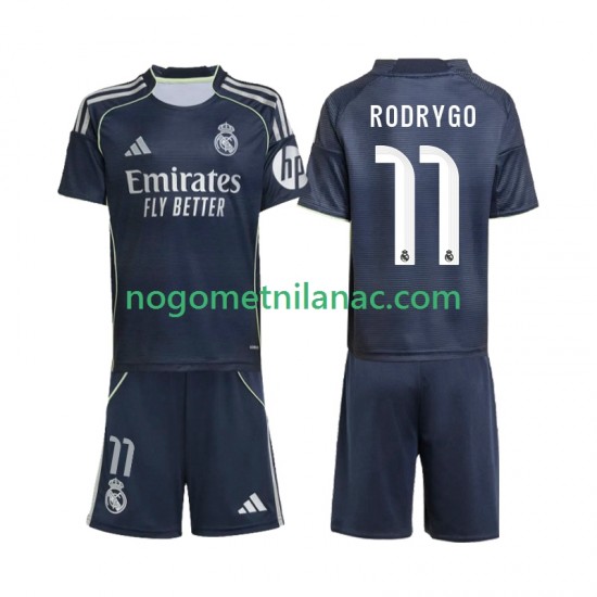 Dres Real Madrid Rodrygo 11 Gostujući 2025-2026 Kratkih Rukava - Dječji