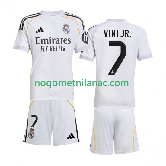 Dres Real Madrid Vinicius Junior 7 Domaći 2025-2026 Kratkih Rukava - Dječji