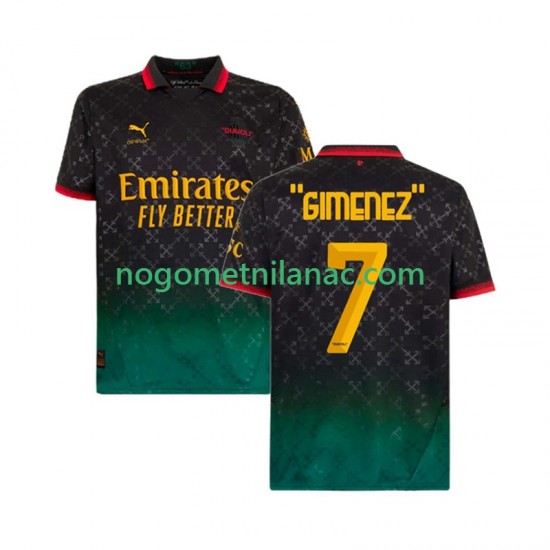 Dres AC Milan Santiago Gimenez 7 Četvrti 2024-2025 Kratkih Rukava - Muški