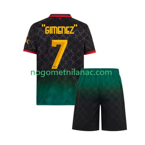 Dres AC Milan Santiago Gimenez 7 Četvrti 2024-2025 Kratkih Rukava - Dječji