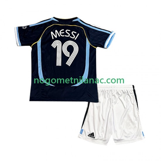 Dres Argentina Lionel Messi 19 Retro Gostujući 2006 Kratkih Rukava - Dječji