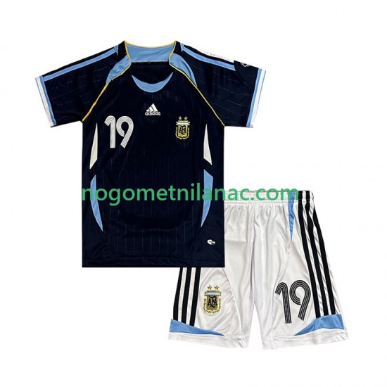 Dres Argentina Lionel Messi 19 Retro Gostujući 2006 Kratkih Rukava - Dječji
