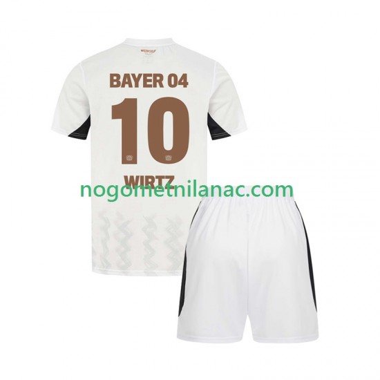 Dres Bayer 04 Leverkusen Florian Wirtz 10 Gostujući 2024-2025 Kratkih Rukava - Dječji