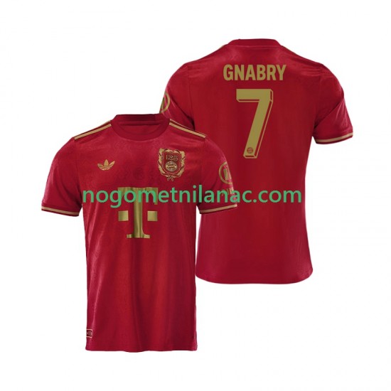 Dres FC Bayern München 125th Anniversary Serge Gnabry 7 Red Domaći 2024-2025 Kratkih Rukava - Muški