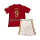 Dres FC Bayern München Harry Kane 9 125th Anniversary Red Domaći 2024-2025 Kratkih Rukava - Dječji