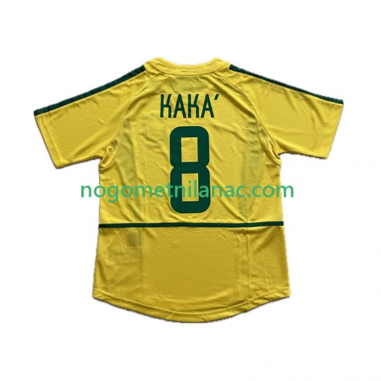 Dres Brazil KAKA 8 Retro Domaći 2002 Kratkih Rukava - Muški