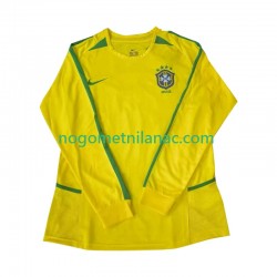 Dres Brazil Retro Domaći 2002 Dugim Rukavima - Muški Dres Brazil Retro Domaći 2002 Dugim Rukavima - Muški