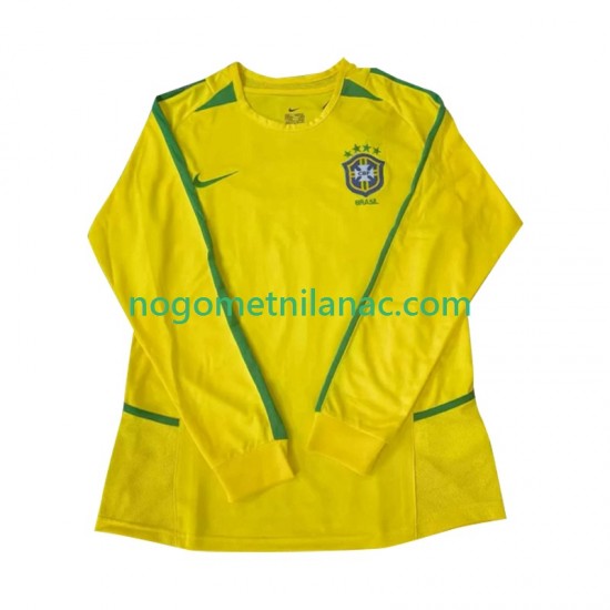Dres Brazil Retro Domaći 2002 Dugim Rukavima - Muški
