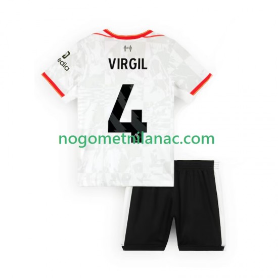 Dres Liverpool VIRGIL 4 Treći 2024-2025 Kratkih Rukava - Dječji
