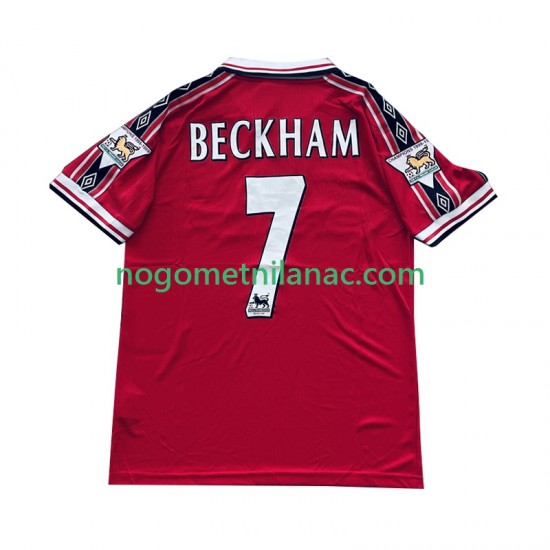 Dres Manchester United Beckham 7 Retro Domaći 1998 1999 Kratkih Rukava - Muški