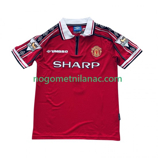 Dres Manchester United Beckham 7 Retro Domaći 1998 1999 Kratkih Rukava - Muški