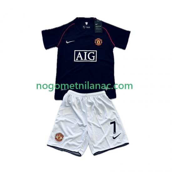 Dres Manchester United Cristiano Ronaldo 7 2007 Retro Gostujući 2008 Kratkih Rukava - Dječji
