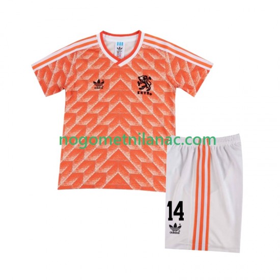Dres Nizozemska Cruyff 14 1988 Retro Domaći Kratkih Rukava - Dječji