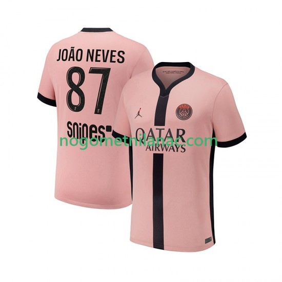 Dres Paris Saint-Germain Joao Neves 87 Treći 2024-2025 Kratkih Rukava - Muški